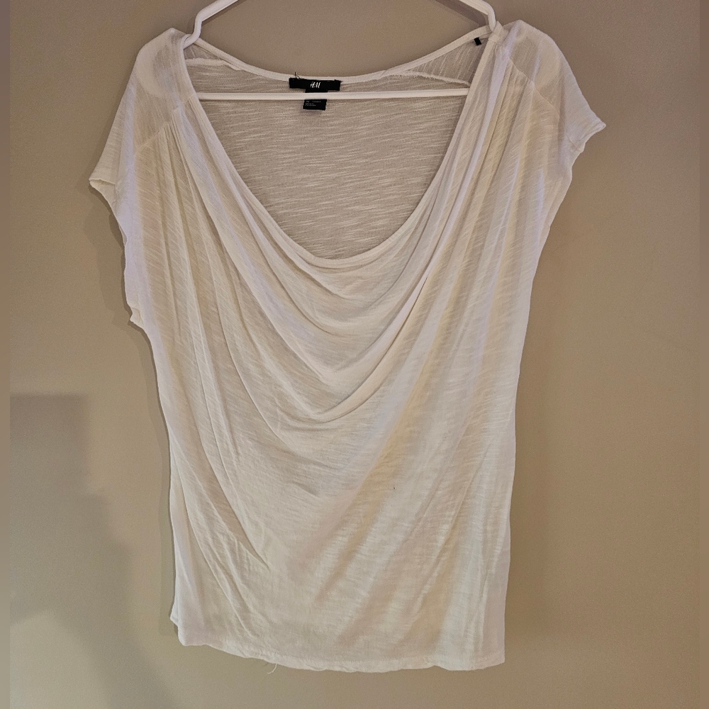 H&M Draped Short Sleeve Top